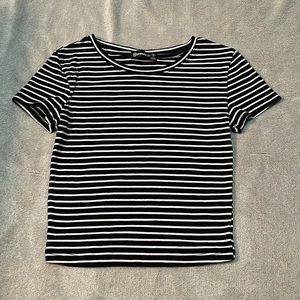 black and white striped t-shirt